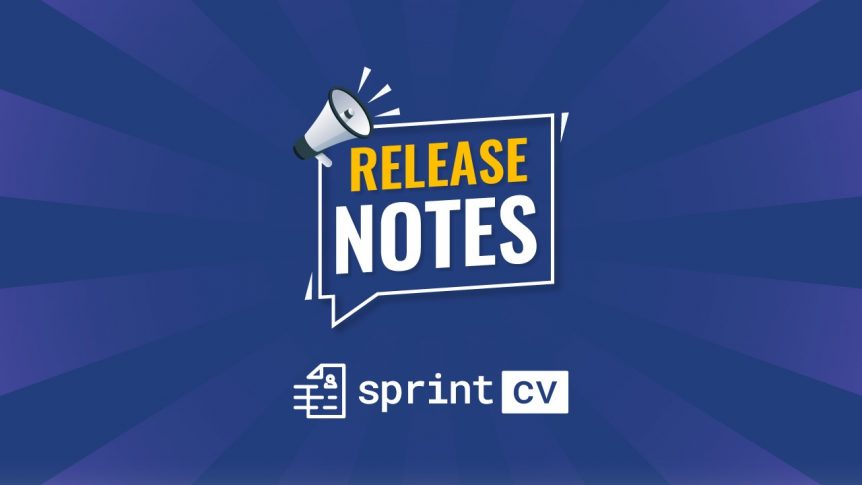 Sprint CV - Release notes