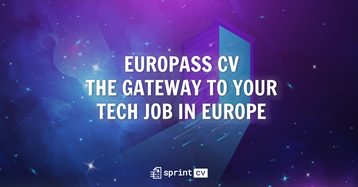 Europass Cv The Gateway To Your Tech Job In Europe Sprint Cv Blog